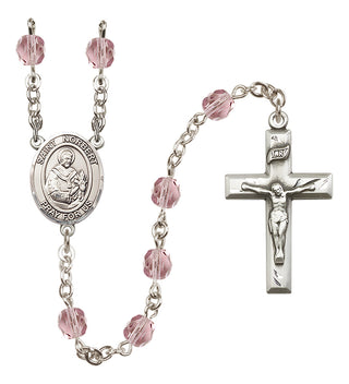 Silver-Plated 6mm Saint Norbert of Xanten  Engraved Catholic Rosaries