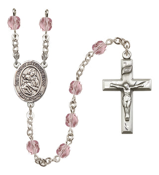 Silver-Plated 6mm Our Lady of the Precious Blood  Engraved Catholic Rosaries