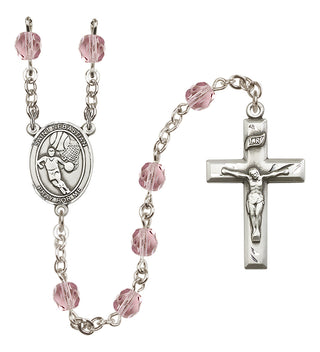 Silver-Plated 6mm Saint Sebastian/Basketball Rosary