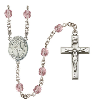 Silver-Plated 6mm Guardian Angel/Dance Rosary