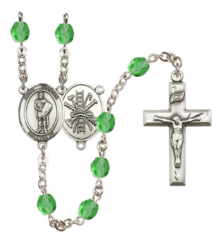 Silver-Plated 6mm Saint Florian/Firefighter Rosary