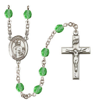 Silver-Plated 6mm Saint Kilian  Engraved Catholic Rosaries