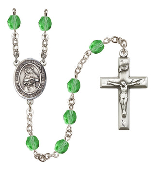Silver-Plated 6mm Virgen de la Divina Providencia  Engraved Catholic Rosaries
