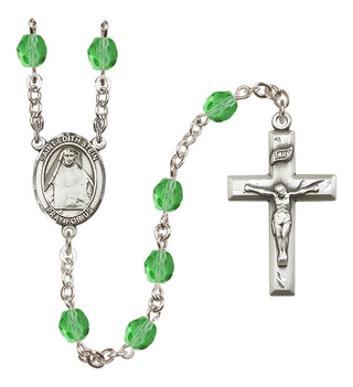 Silver-Plated 6mm Saint Edith Stein  Engraved Catholic Rosaries