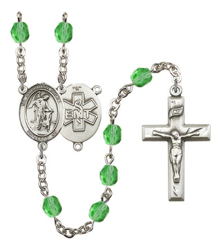 Guardian Angel and EMT Rosary with Peridot Beads