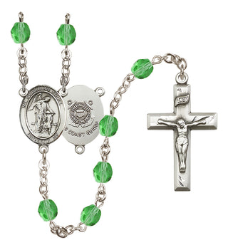 Silver-Plated 6mm Guardian Angel/Coast Guard Rosary