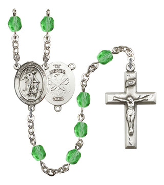 Guardian Angel and Nat'l Guard Rosary with Peridot Beads