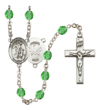 Silver-Plated 6mm Guardian Angel / Nat'l Guard Rosary