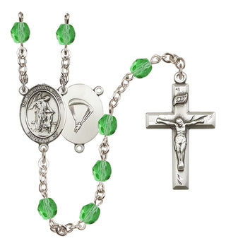 Silver-Plated 6mm Guardian Angel/Paratrooper Rosary