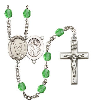 Saint Sebastian and Gymnastics Rosary with Peridot Beads