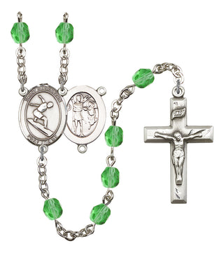 Saint Sebastian and Surfing Rosary with Peridot Beads