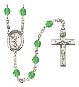 Silver-Plated 6mm Saint Sebastian/Surfing Rosary