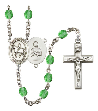 Saint Kateri and Equestrian Rosary with Peridot Beads