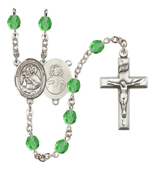 Silver-Plated 6mm Our Lady of Mount Carmel Rosary
