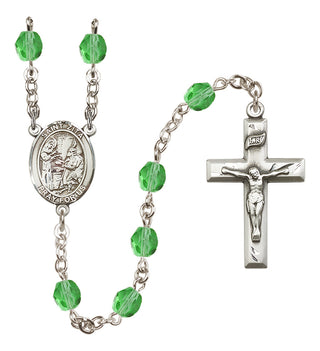 Silver-Plated 6mm Saint Zita  Engraved Catholic Rosaries