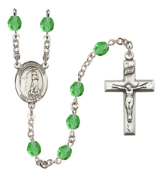 Silver-Plated 6mm Saint Zoe of Rome  Engraved Catholic Rosaries