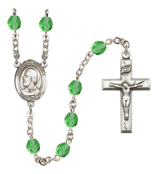 Silver-Plated 6mm Pope Saint Eugene I  Engraved Catholic Rosaries