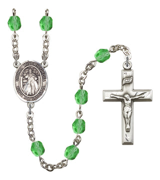 Divina Misericordia Rosary with Peridot Beads