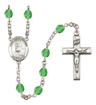 Silver-Plated 6mm Saint Daniel Comboni  Engraved Catholic Rosaries