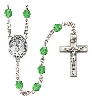 Silver-Plated 6mm Saint Mary Magdalene of Canossa  Engraved Catholic Rosaries