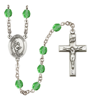 Silver-Plated 6mm Saint Sebastian / Tennis Rosary