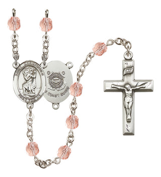 Silver-Plated 6mm Saint Christopher / Coast Guard Rosary