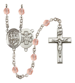 Silver-Plated 6mm Saint George / EMT Rosary