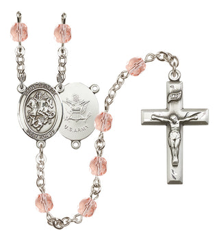 Silver-Plated 6mm Saint George / Army Rosary