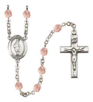 Silver-Plated 6mm Saint Gregory the Great  Engraved Catholic Rosaries