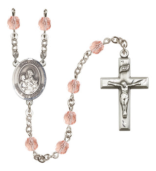 Silver-Plated 6mm San Jose  Engraved Catholic Rosaries
