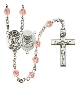 Silver-Plated 6mm Saint Michael / Coast Guard Rosary