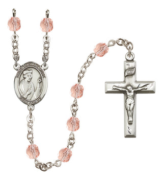 Silver-Plated 6mm Saint Thomas More  Engraved Catholic Rosaries