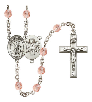Silver-Plated 6mm Guardian Angel / EMT Rosary