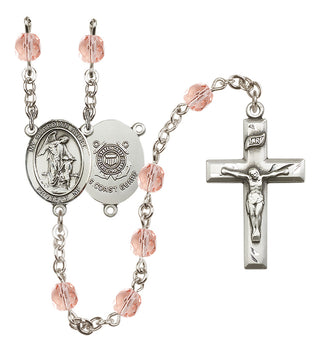 Silver-Plated 6mm Guardian Angel/Coast Guard Rosary