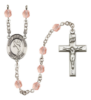 Silver-Plated 6mm Saint Christopher/Martial Arts Rosary