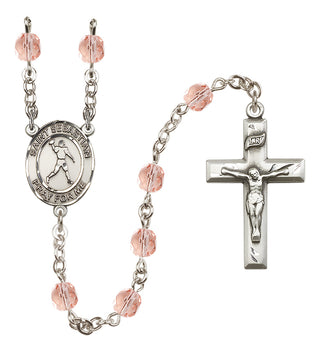 Silver-Plated 6mm Saint Sebastian/Football Rosary
