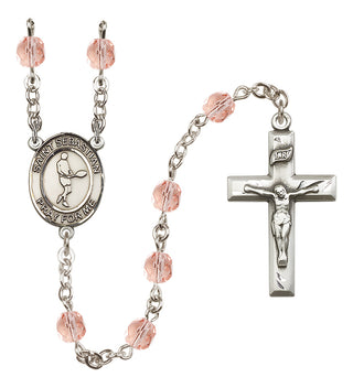 Silver-Plated 6mm Saint Sebastian/Tennis Rosary