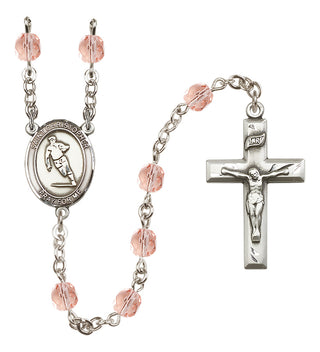 Silver-Plated 6mm Saint Christopher / Rugby Rosary