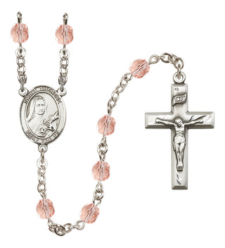 Silver-Plated 6mm Saint Therese of Lisieux  Engraved Catholic Rosaries