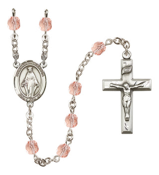 Silver-Plated 6mm Our Lady of Lebanon  Engraved Catholic Rosaries