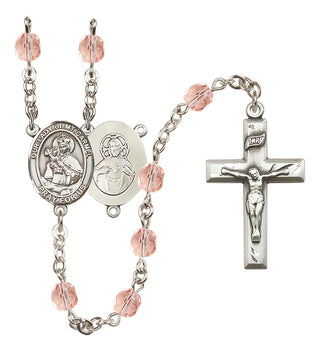 Silver-Plated 6mm Our Lady of Mount Carmel Rosary