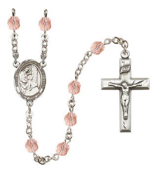 Silver-Plated 6mm Saint Elizabeth of the Visitation  Engraved Catholic Rosaries