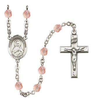 Silver-Plated 6mm Immaculate Heart of Mary  Engraved Catholic Rosaries