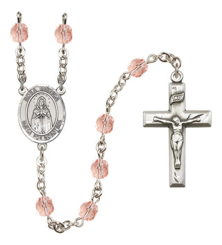 Silver-Plated 6mm Our Lady Rosa Mystica  Engraved Catholic Rosaries