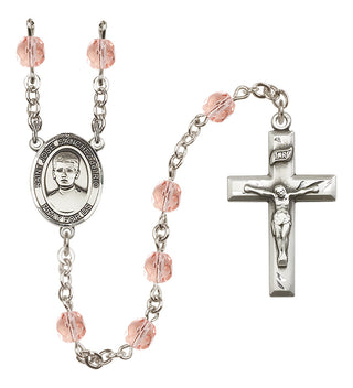 Silver-Plated 6mm Saint Jose Sanchez del Rio  Engraved Catholic Rosaries