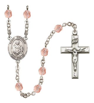 Silver-Plated 6mm Saint Norbert of Xanten  Engraved Catholic Rosaries