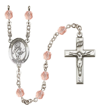 Silver-Plated 6mm Guardian Angel/Tennis Rosary