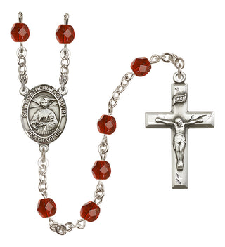 Silver-Plated 6mm Saint Catherine Laboure  Engraved Catholic Rosaries