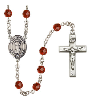 Silver-Plated 6mm San Francis  Engraved Catholic Rosaries
