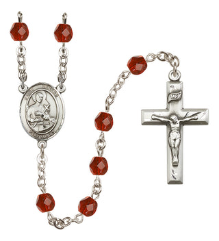Silver-Plated 6mm Saint Gerard Majella  Engraved Catholic Rosaries